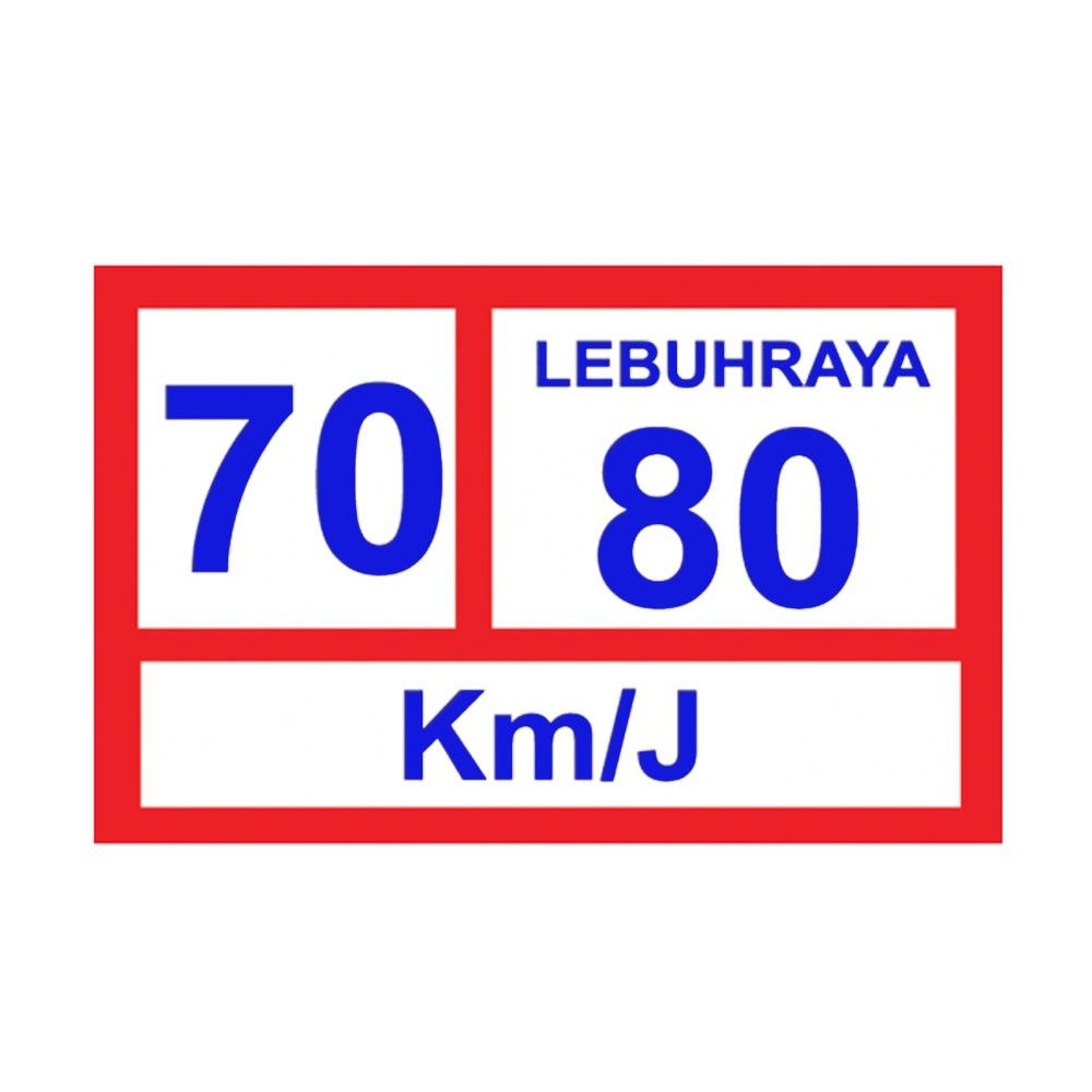 Vehicle speed limit sticker (70/80)