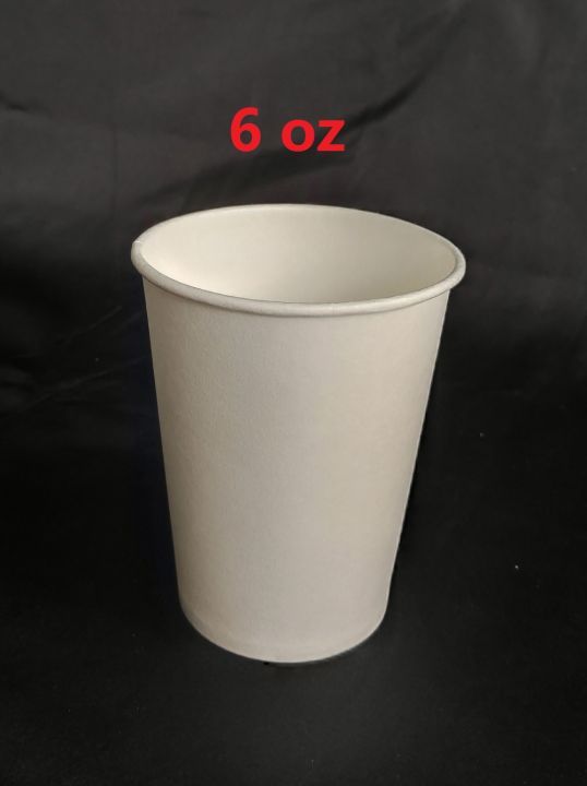 QP DISPOSABLE WHITE PAPER CUP 6OZ 50PC