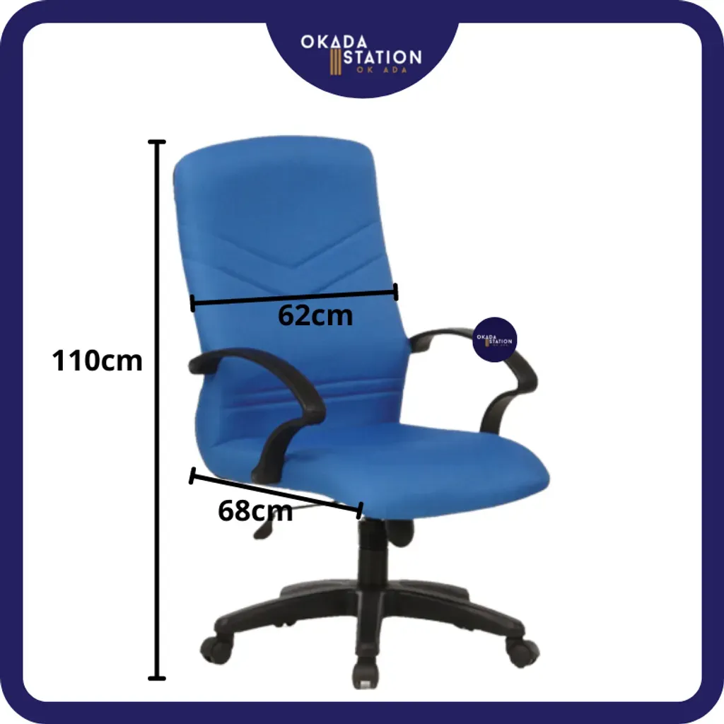 OKADA BL2101 MEDIUM BACK OFFICE CHAIR (FABRIC)