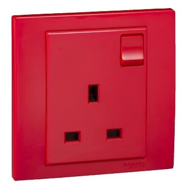 SE SETIA ELECTRIC SCHNEIDER 13A SWITCH SOCKET OUTLET RED