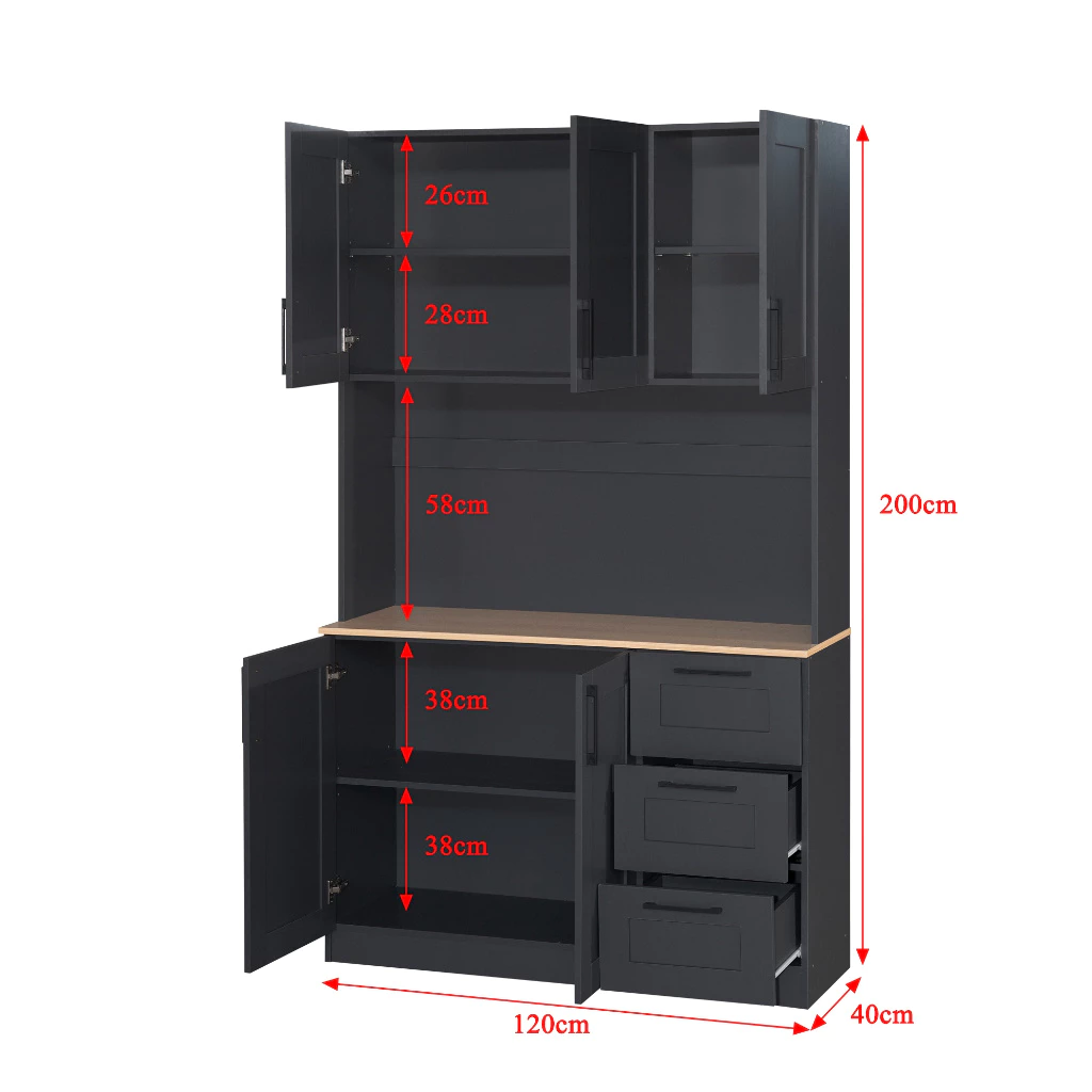 QP KITCHEN CABINET SET 120 CM L X 40 CM W X 200 CM H