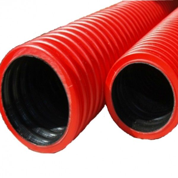 Resintech HDPE Double Wall Corrugated Underground Cable Protection Pipe 100MM (D) x 6M (L) with Double End Socket