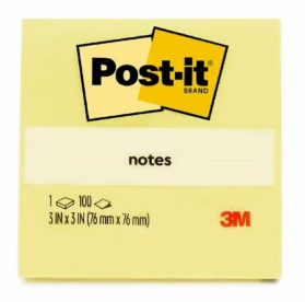 3M STICKER POST IT NOTE  3" X 3"