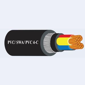 Mega Kabel 6mm2 4 Core PVC Insulated Armoured Cable (Per Meter)