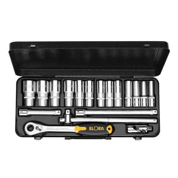 Others *ELORA Socket Set 1/2", bi-hexagon, 18-pcs. 10-32 mm, ELORA-770-LTIK