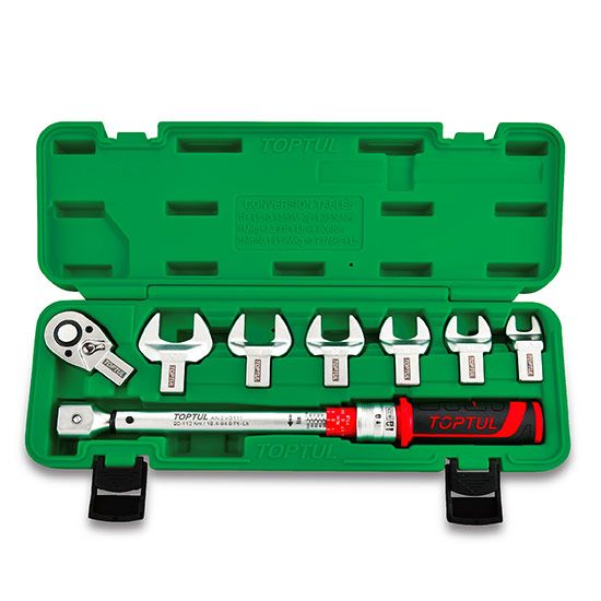 TOPTUL 8PCS 1/2" DR. Interchangeable Head Torque Wrench Set GAAI0802