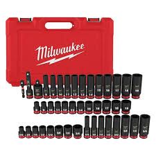Others *Milwaukee 49-66-7009 43PC SHOCKWAVE Impact Duty Socket Set - SAE & Metric Deep 6 Point