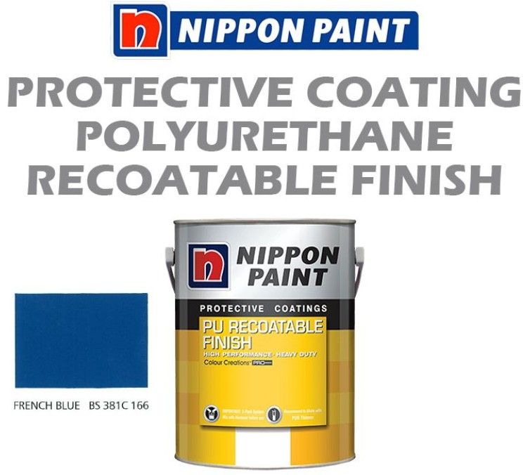 Nippon High Performance Protective Coating - PU Recoatable Finish French Blue BS381C166