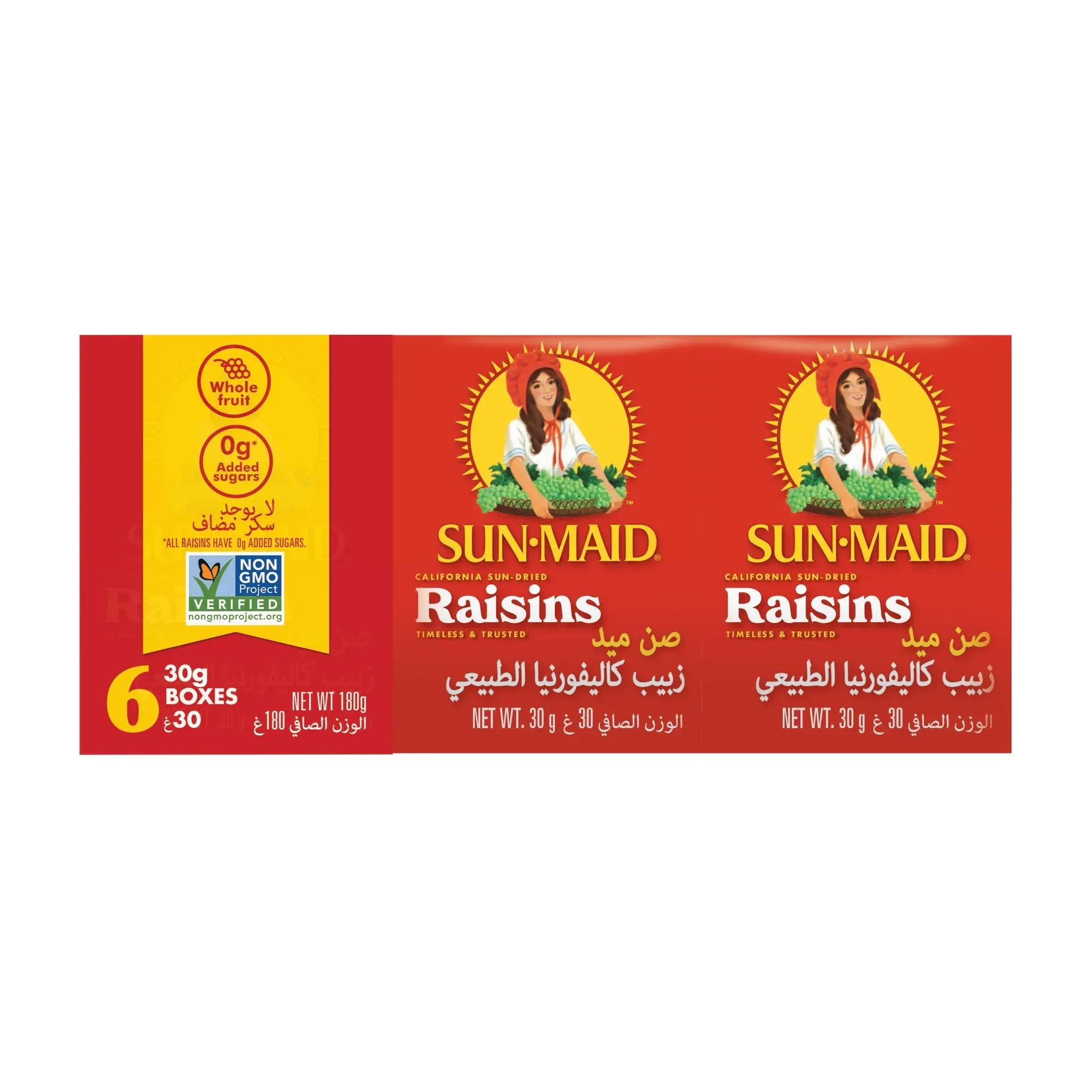 Sunmaid California Raisins 6 X 30g