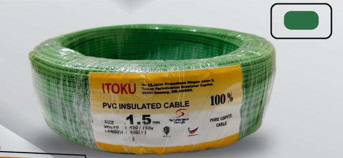 SE SETIA ELECTRIC ITOKU 1.5MM SINGLE CABLE SIRIM GREEN