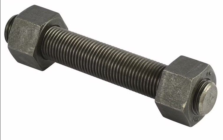 Stud Bolts, ASTM A193 Gr B7 with heavy hex nuts to  ASTM A194 Gr 2H (FCC) 1/2" x 55MM