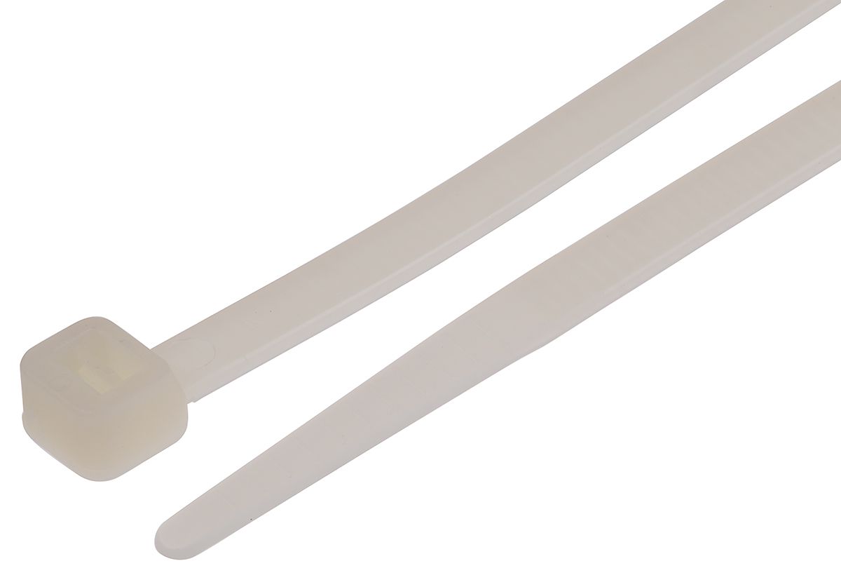 Others *RS PRO Cable Tie, 385mm x 4.8 mm, Natural Nylon, Pk-100