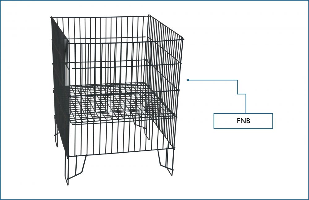 Steel Full Netting Ball Bin Rack 55-018