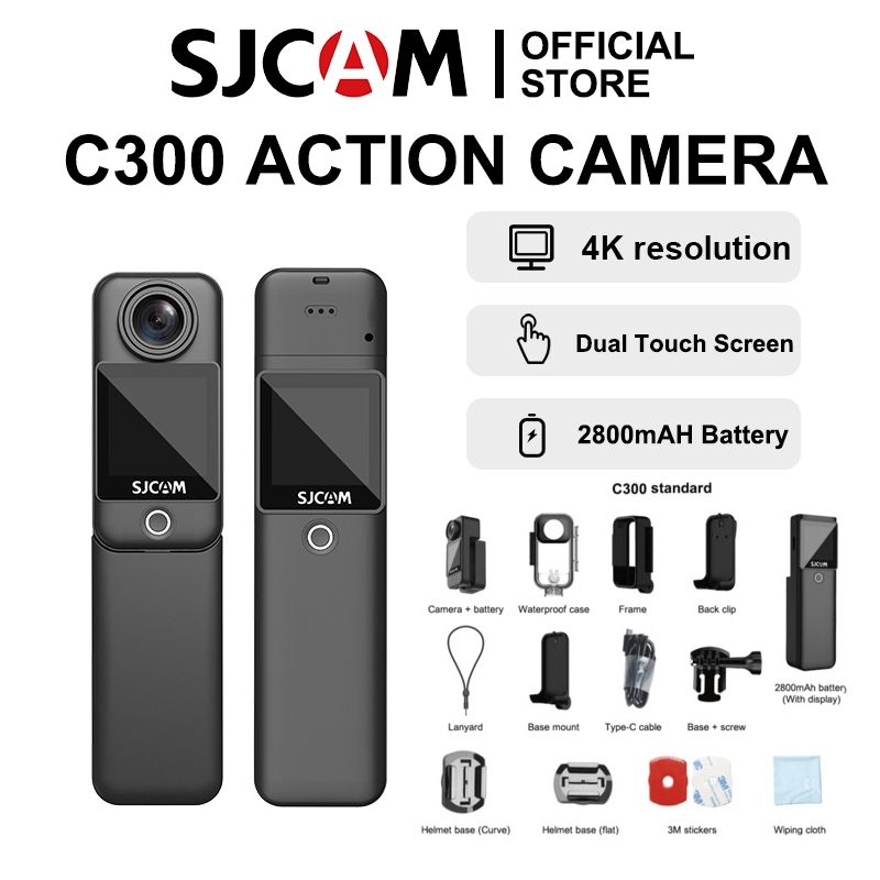 SJCAM C300 Action Camera 4K/30FPS 5G/2.4G WiFi Waterpfoof Dual Screen Sports Camera (2800mAh)