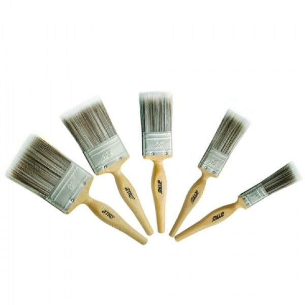 Besi & Logam #SF015 1 1/2" (40.0MM) Paint Brush (100% Synthetic Filament) Wooden Handle
