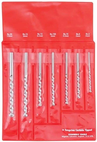 KENNEDY KEN0555170K MASONRY DRILL BIT SET, 5.516MM, STRAIGHT, 7 PACK