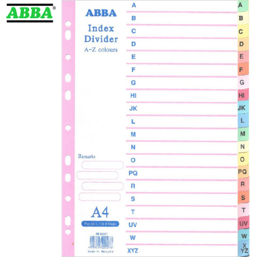 Others *ABBA INDEX DIVIDER A-Z AB22027