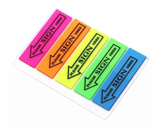 SIGN HERE STICKY NOTE