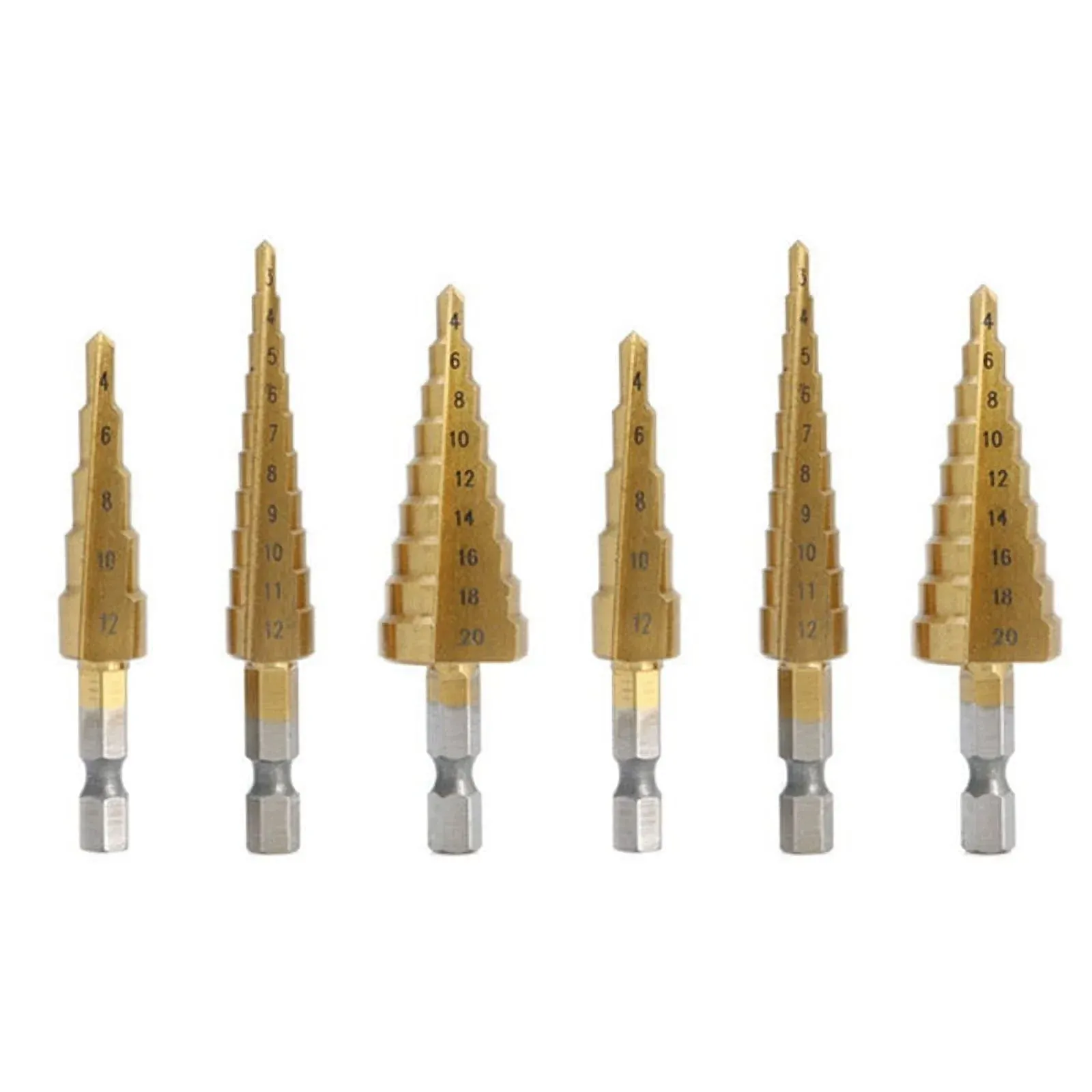 METAL TITANIUM COATED METAL HEX BITS SET 3PC (412/20/32MM) 1/4 INCH