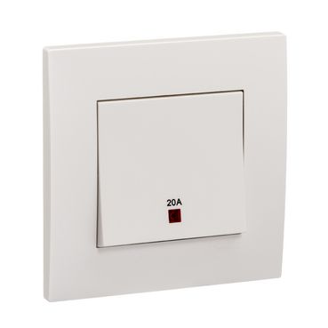 Schneider Electric Vivace 20A 1 Gang Double Pole Switch with Neon and Earth