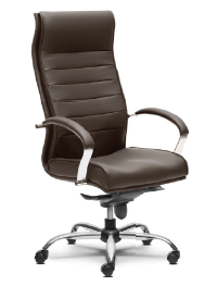 EVERTON CHAIR Executive PU high back chair with chrome leg base