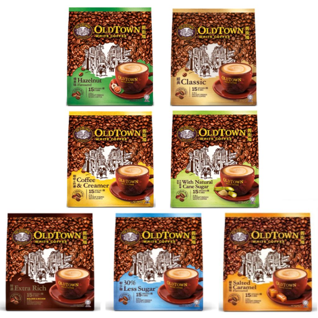 OLDTOWN WHITE COFFEE 3IN1 ASSORTED FLAVOURS