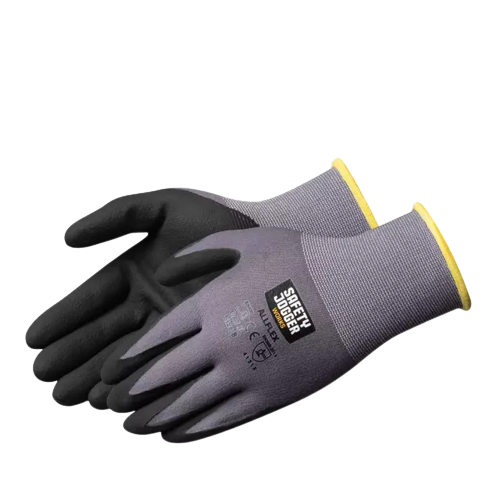 QP SAFETY JOGGER ALLFLEX NYLON SPANDEX SJALLFLEX 4131X NITRILE MICROFOAM INDUSTRIAL GLOVE