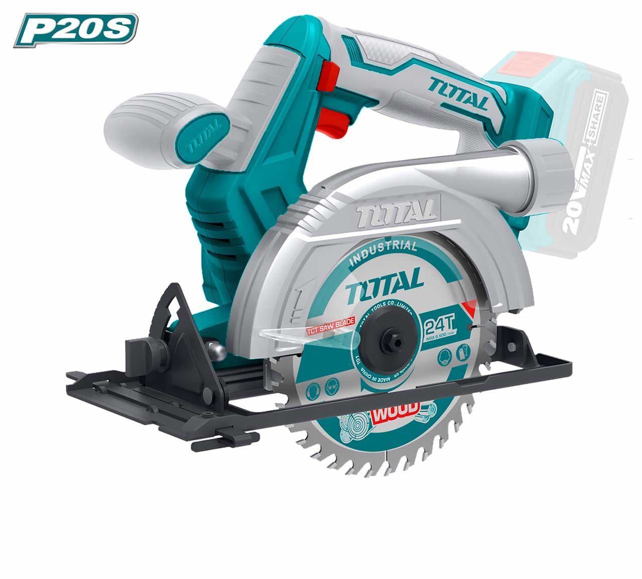 TOTAL - P20S Li-Ion Circular Saw (INDUSTRIAL)T-TSLI1401-Bare Tool Only & Combo Set / Circular Saw / Round Saw / Saw / Power Tool / Hand Tool / P20 Series