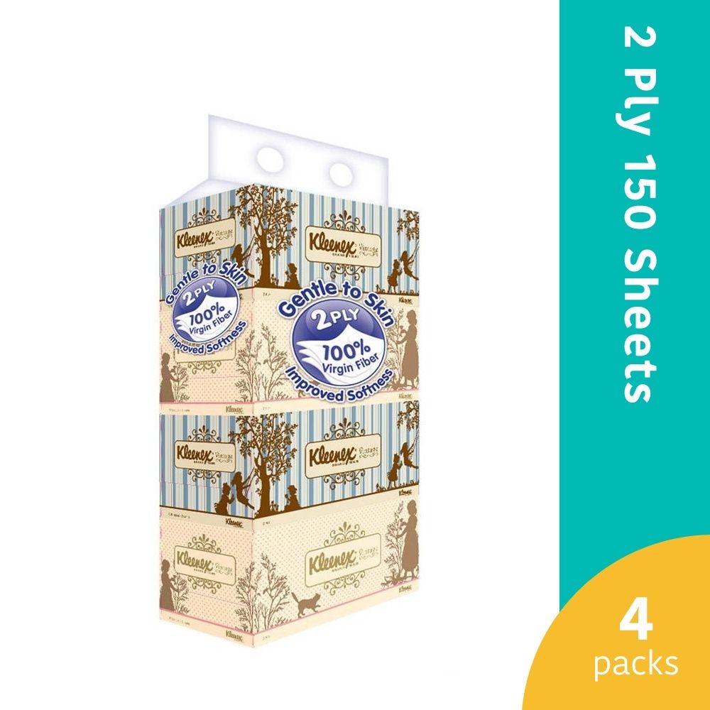 Others *Kleenex Facial Tissues 2 Ply 150 Sheets x 4 Boxes