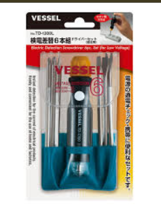 6-PIECE VOLTAGE DETECTION SCREWDRIVER SET TD-1300Ｌ(FOR LOW VOLTAGE) - TD-1300Ｌ