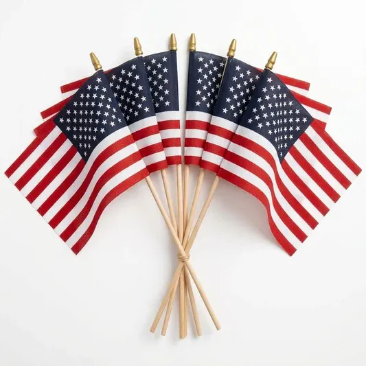 QP FLAG WOODEN STICK 6'