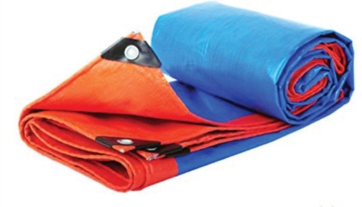 QP PE TARPAULIN HIGH QUALITY WATERPROOF CANVAS 30'X30' (BLUE ORANGE COLOR)