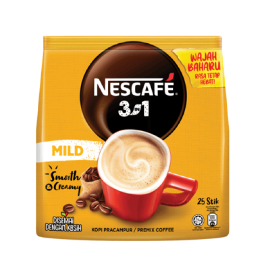 Nescafe 3in1 Instant Coffee (Mild) 25 x 18g