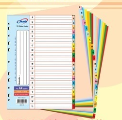 OKADA / PAPER INDEX DIVIDER / A-Z / A TO Z / INDEX DIVIDER / COLOUR SEPERATER