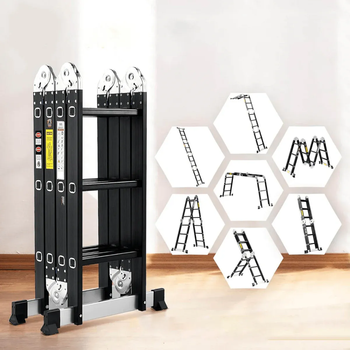 Others *12 Ft Ladder Extensionladder Aluminum Step Ladder Folding 7 In 1 Ladder