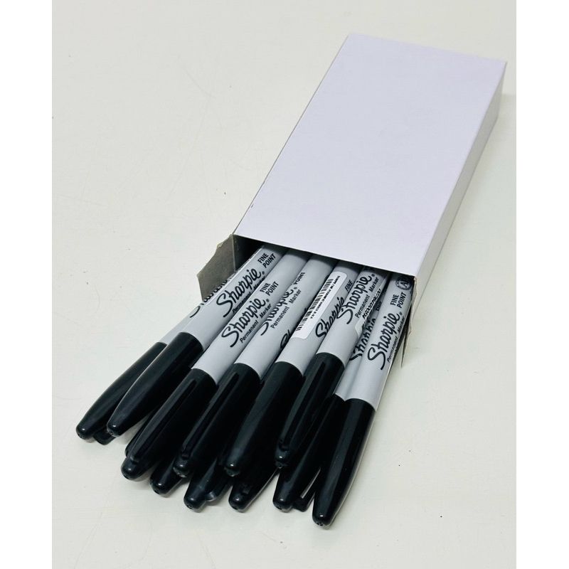 Sharpie Permanent Marker Fine Point - Black (12pcs/box)