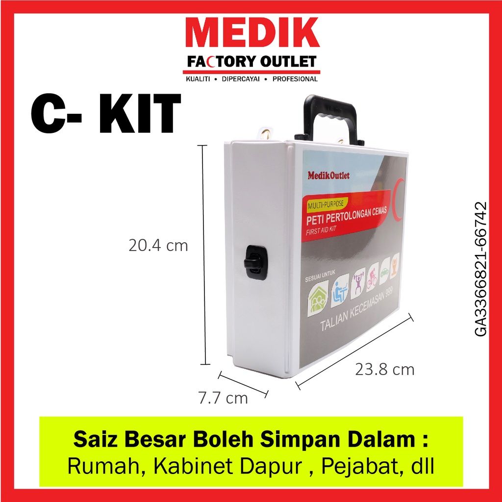 MEDIKOUTLET LARGE FIRST AID KIT  C KIT