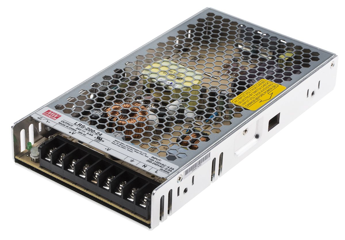 MEANWELL LRS SERIES 200W SINGLE OUTPUT SWITCHING POWER SUPPLY (12V | 24V)