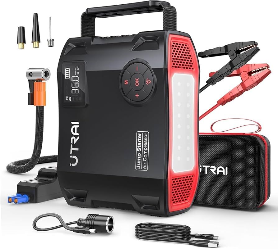UTRAI 12V 2000A 4 IN 1 CAR JUMP STARTER 150PSI & POWER BANK