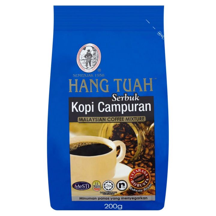 Hang Tuah Malaysian Coffee Mixtures Robusta Beans (200g) - BIRU