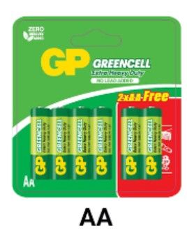 SE SETIA ELECTRIC GP GREEN CELL BATTERY AA 4PCS + 2PCS