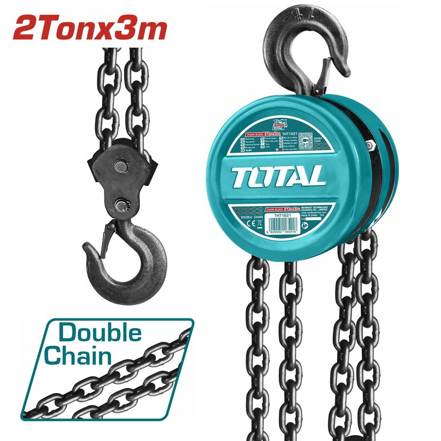 TOTAL - Chain Block- 2TON X 3METER (Industrial)- (T-THT1621) / Chain Block / Chainblock / Lifting Block / Single Chain