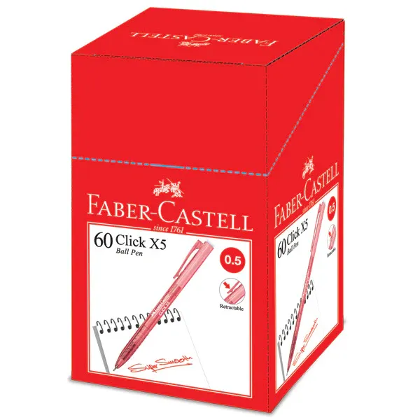 Faber Castell Ballpen click X5 1425 0.5 Red