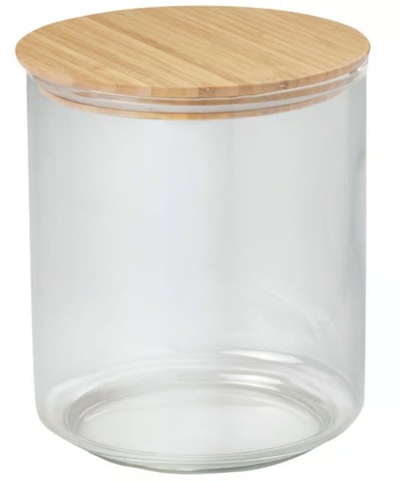 Others *EKLATANTJar with lid, clear glass/bamboo, 2.3 l