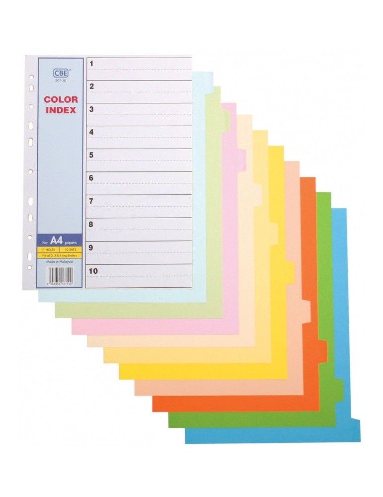 CBE Index Divider 10 Colors
