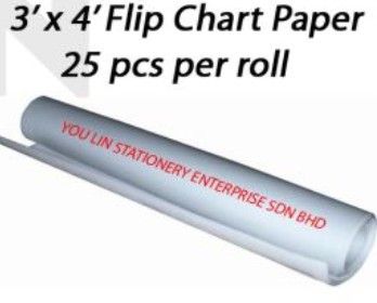 Others FLIP CHART PAER ROLL 3' X 4’, 25S/ROLL