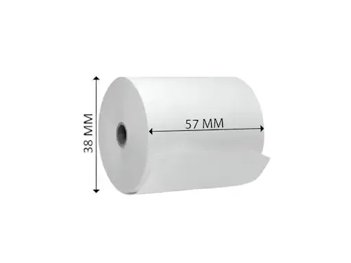 QP THERMAL PAPER ROLL 57M X 38MM X 12MM