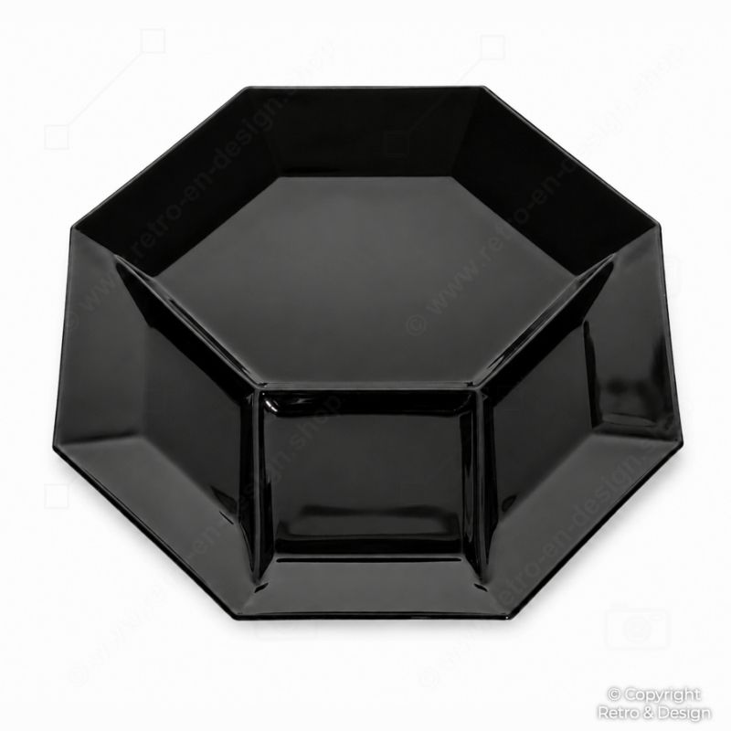 Luminarc Octime Octagon Tempered Glass Black Plate 10.5″ P LUM-1050