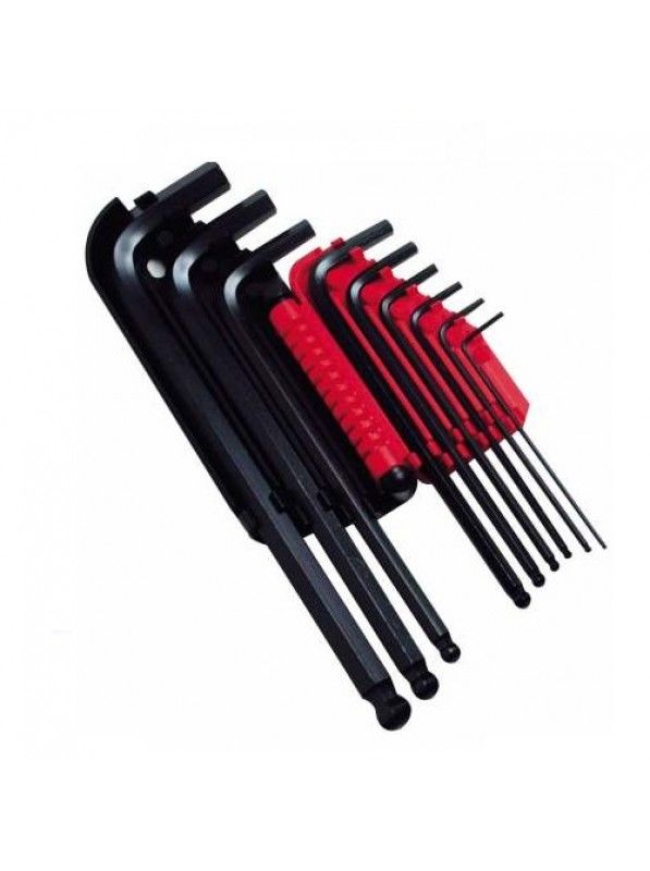 ALLEN KEY SET IN MM METRIC BALL POINT (LONG ARM) STANLEY 69-256 9PCS