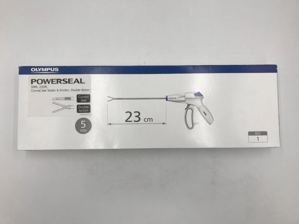 OLYMPUS POWERSEAL 5MM, 23CM, CURVED JAW SEALER & DIVIDER, DOUBLE-ACTION (5/BOX)